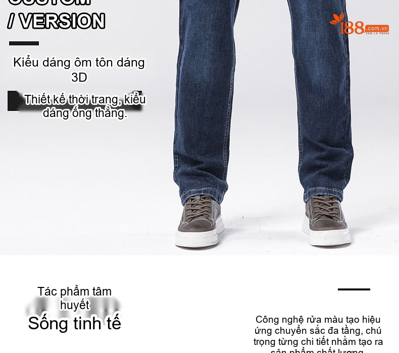 Quần Dài Nam Ống Đứng Dáng Ôm Vừa Vặn Co Giãn Thoải Mái Màu Đen chi tiết 29