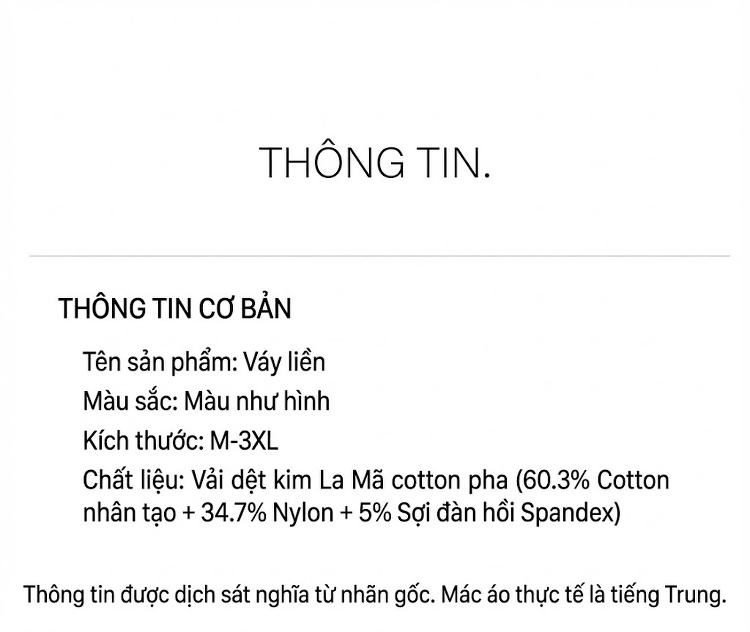 Váy liền thân Nữ Dệt Kim Màu Trắng, Đen chi tiết 13