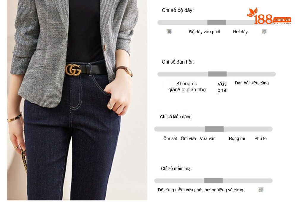 Áo Khoác Blazer Nữ Kẻ Caro Thiết Kế Thanh Lịch Phong Cách Thu Đông Màu Be, Xám chi tiết 14