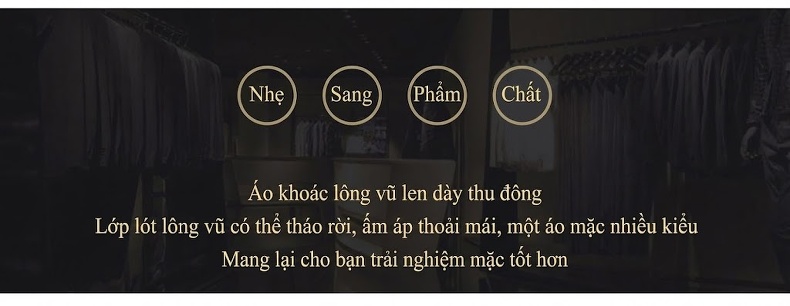 Áo Khoác Dạ Nam Dáng Dài Trung Niên Cổ Bẻ Lót Lông Vũ Tháo Rời Màu Xám chi tiết 1