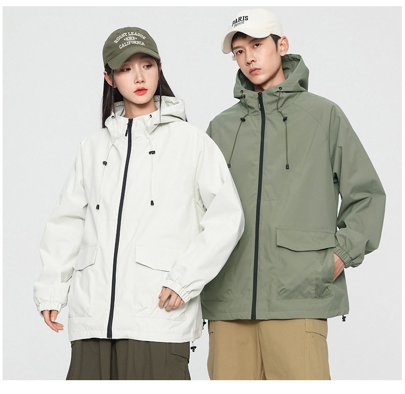 Áo khoác gió chống thấm nước có mũ trùm đầu phong cách outdoor chi tiết 17