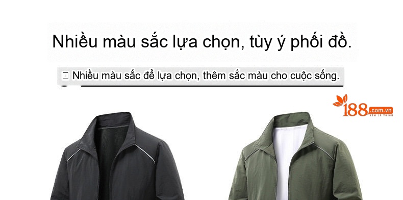 Áo khoác gió nam cổ trụ dáng ôm vừa vặn chi tiết 14