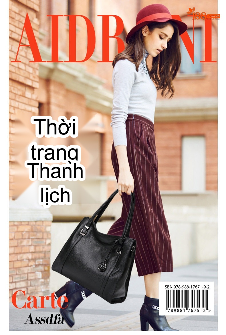 Túi Xách Tay Nữ Da Bò Sức Chứa Lớn Đeo Vai, Đeo Chéo Màu Đen chi tiết 1
