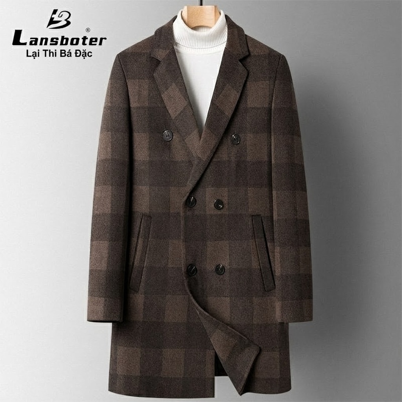 Áo Vest Nam Tiết Kế Jacquard Vải Lông Mỏng Phong Cách Hàn Quốc Màu Xám chi tiết 9