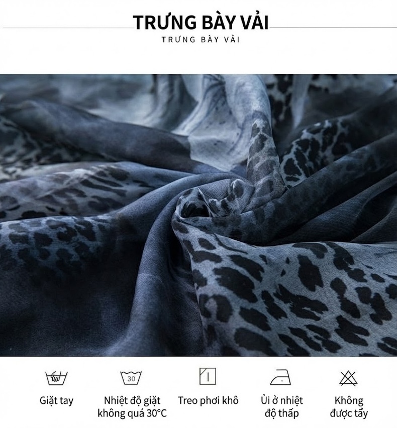 Chân Váy Lụa Nữ Dáng Dài Eo Chun Họa Tiết Hoa Lá chi tiết 4