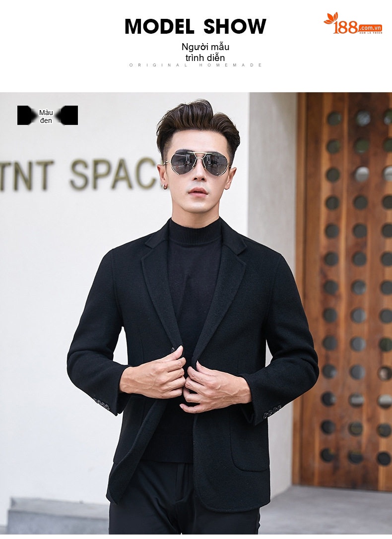 Áo Vest Nam 100% Lông Cừu Mỏng Dáng Ôm Thu Đông Màu Nâu, Xám, Đen chi tiết 19