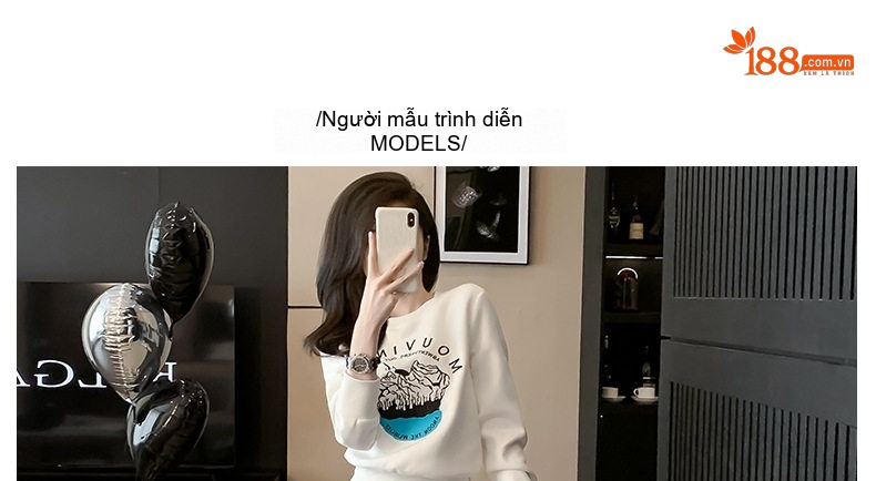 Bộ đồ thể thao nữ thu đông lót lông giữ nhiệt phong cách trẻ trung chi tiết 3