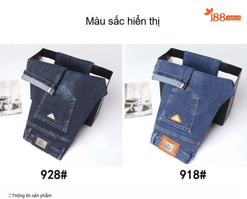 Quần Jean Dáng Suông Co Giãn Thu Đông Dày Dặn Lưng Cao Màu Xanh Đen, Đen chi tiết 7