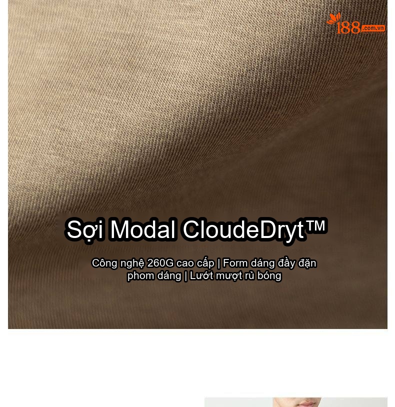 Áo Thun Dài Tay Nam Modal Cotton Mềm Mịn Kháng Khuẩn Màu Trắng, Đen, Nâu, Xám chi tiết 8