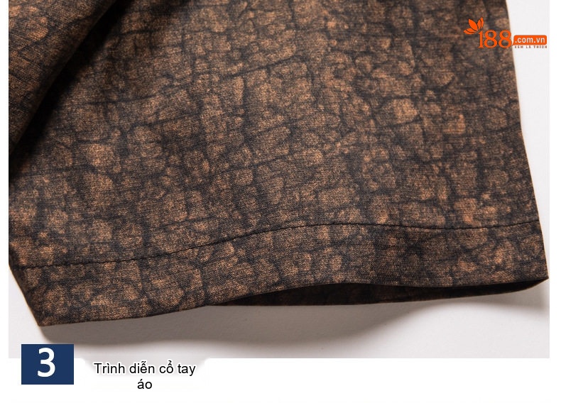 Áo Sơ Mi Nam Tay Ngắn Lụa Tơ Tằm Hương Vân Sa Trung Niên Phong Cách Casual Màu Đỏ Rượu, Đen, Nâu chi tiết 16