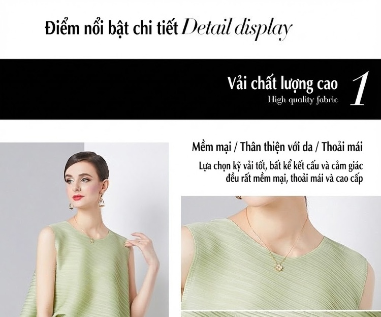 Bộ Áo Thun Nữ Dáng Rộng và Chân Váy Midi Xếp Ly In Họa Tiết Phong Cách Lười Biếng Màu Xanh Lá, Vàng chi tiết 7