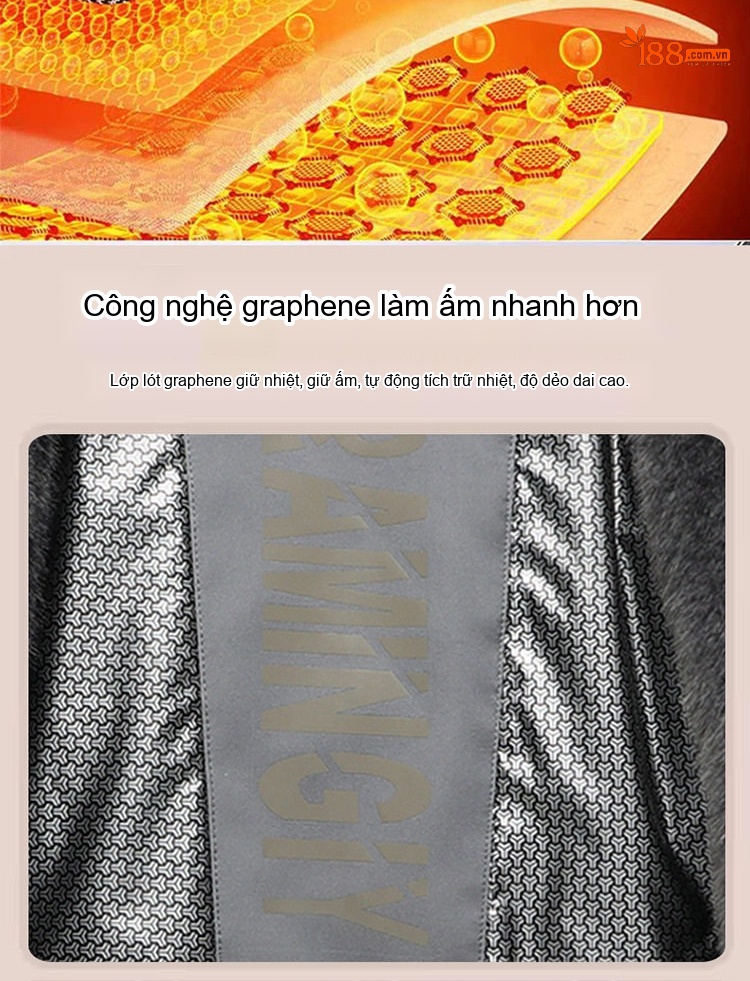 Áo Khoác Phao Nam Lông Vũ Có Mũ Trùm Đầu Dày Dặn Giữ Ấm Nhiều Lớp Màu Xanh Navy, Đen, Nâu chi tiết 13