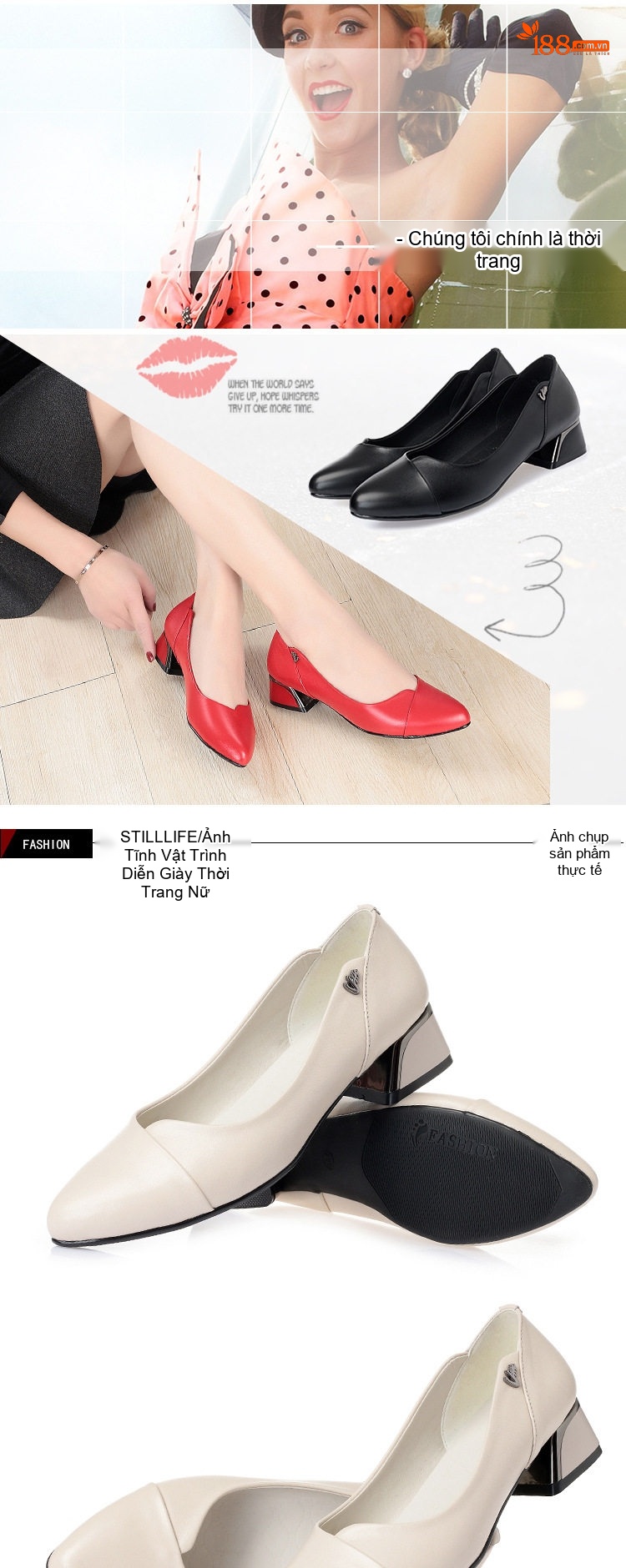 Giày Búp Bê Nữ Da Thật Chiều Cao Đế Khoảng 3cm Màu Đen, Xám, Đỏ, Kem chi tiết 7