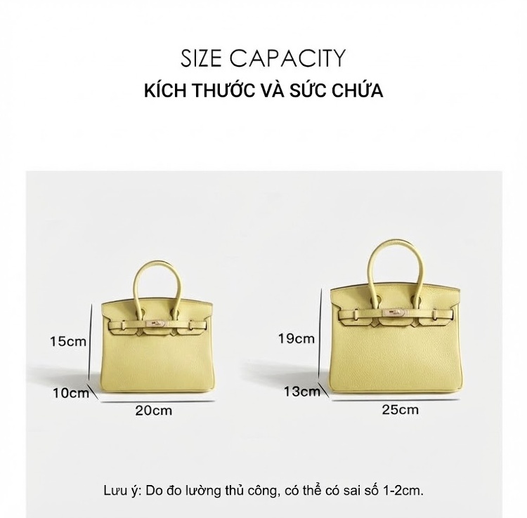 Túi Xách Nữ Mini Da Bò Platinum 2025 Đeo Vai, Đeo Chéo, Xách Tay Màu Đen, Xanh Mint, Hồng, Trắng... chi tiết 6