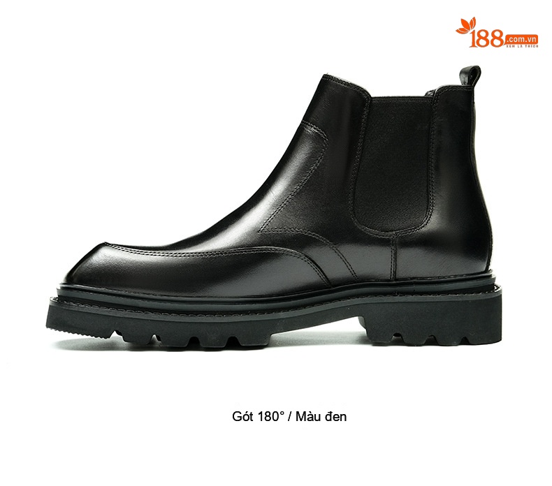 Giày Chelsea Nam Da Bò Cổ Lửng Đế Dày Chiều Cao Đế Khoảng 4cm Màu Đen, Nâu chi tiết 12