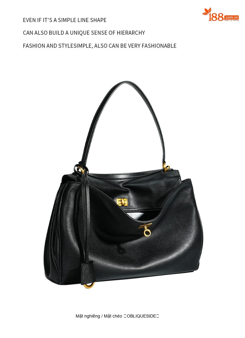 Túi Tote Da Bò Đeo Vai/Đeo Chéo Kiểu Rodeo Bag Sức Chứa Lớn Màu Đen, Trắng chi tiết 19