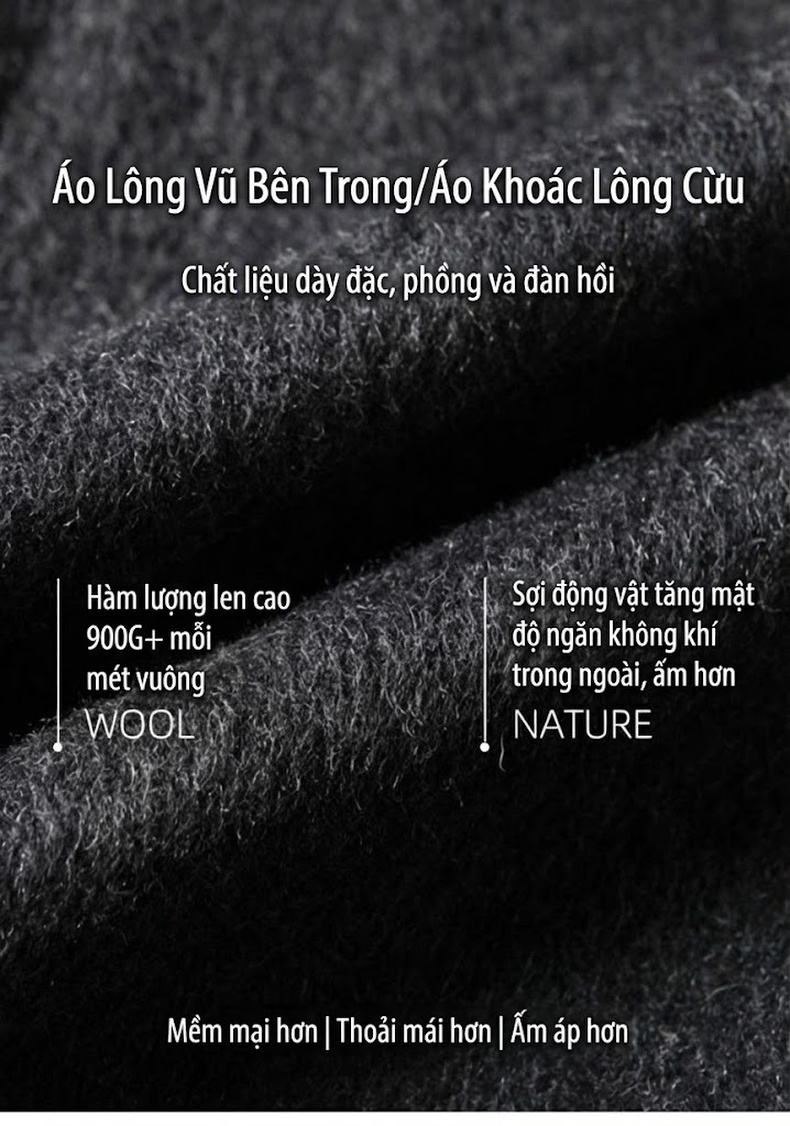 Áo Khoác Dạ Nam Dáng Dài 2024 Thu Đông Hai Hàng Khuy Lót Lông Vũ Có Thể Tháo Rời Phong Cách Doanh Nhân Màu Xám, Nâu chi tiết 1