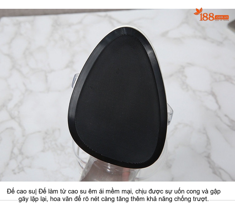 Giày Sandal Cao Gót Nữ Quai Trong Suốt Gót Cao 11cm Màu Đen, Trắng, Đỏ, Hồng... chi tiết 6