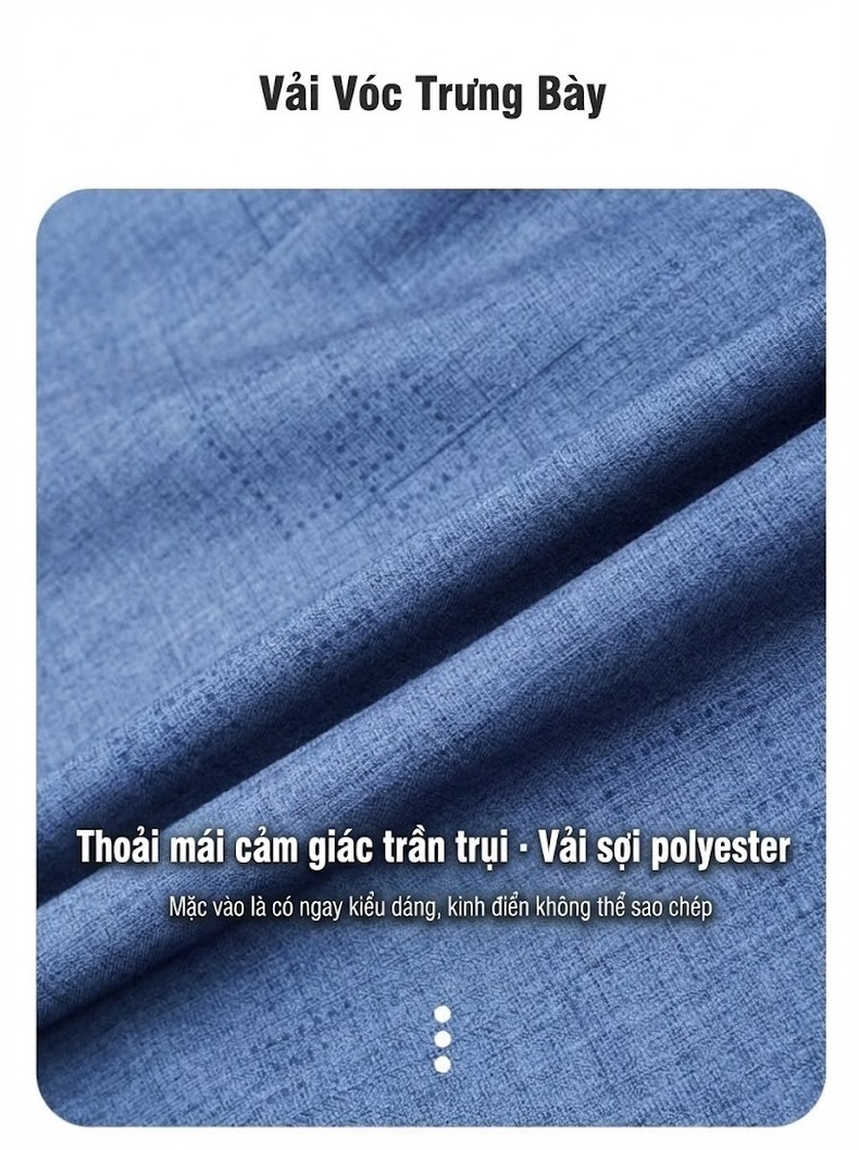 Áo Vest Blazer Nam Mỏng Nhẹ Dáng Ôm Vừa Vặn Màu Xanh Lam chi tiết 3