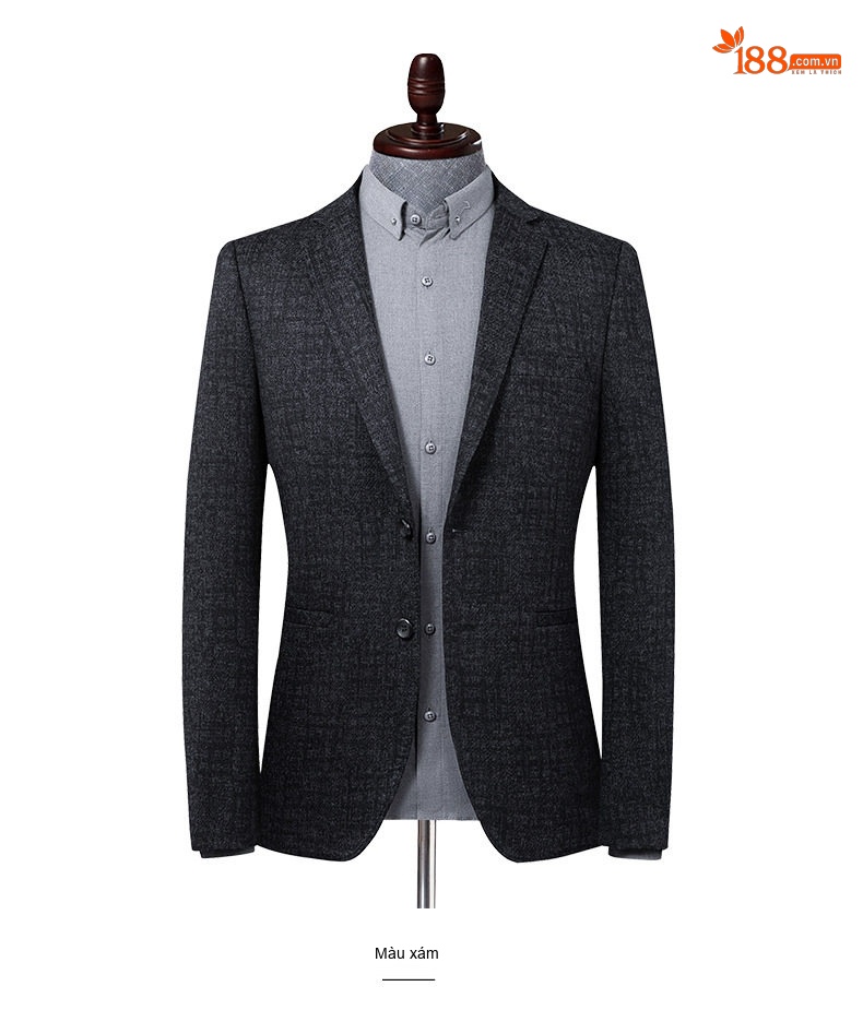 Áo Vest Nam Hàn Quốc Co Giãn Nhẹ Dáng Ôm Vừa Vặn Màu Xanh Than, Xám chi tiết 39
