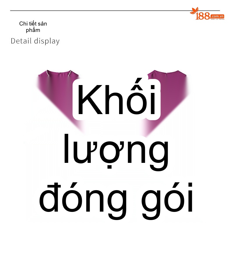 Váy liền thân Nữ dáng chữ A Tay Dài Lụa Gấm Định Cườm Thắt Eo Màu Tím chi tiết 11