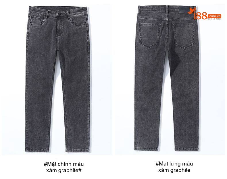 Quần Jean Nam Ống Suông Rộng Co Giãn Thoải Mái Màu Xanh, Xám chi tiết 25