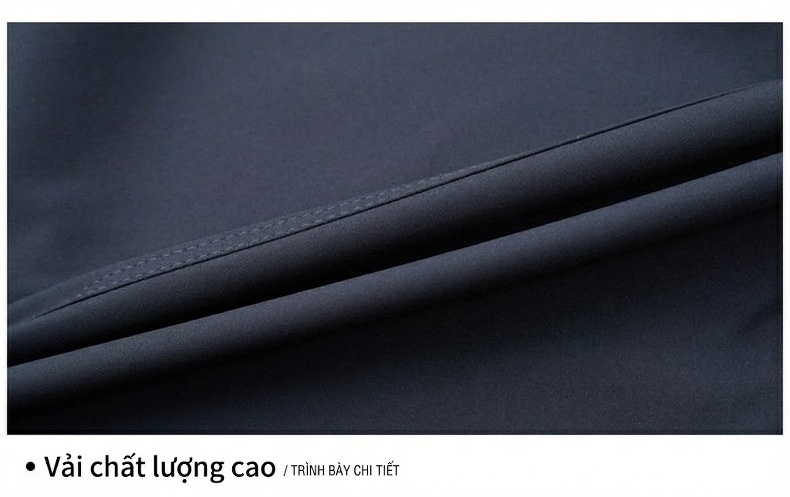 Áo Khoác Măng Tô Nam Dáng Dài Không Nhăn Kiểu Vest Hai Hàng Khuy Màu Be, Đen, Xanh Navy chi tiết 33