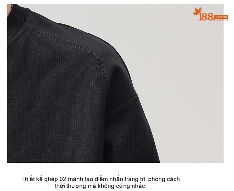 Áo Sweatshirt Tay Dài Cổ Henley Phong Cách Retro Mỹ Form Rộng Màu Đen, Xanh Olive, Đỏ Tía chi tiết 23