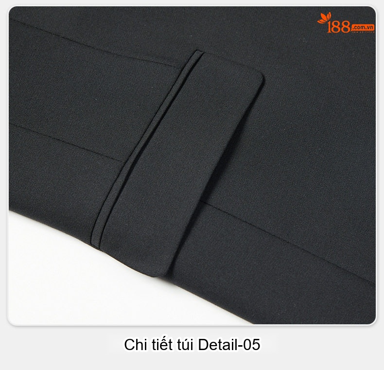 Bộ Vest Nam Áo Blazer Xẻ Tà Hai Bên Màu Đen chi tiết 22