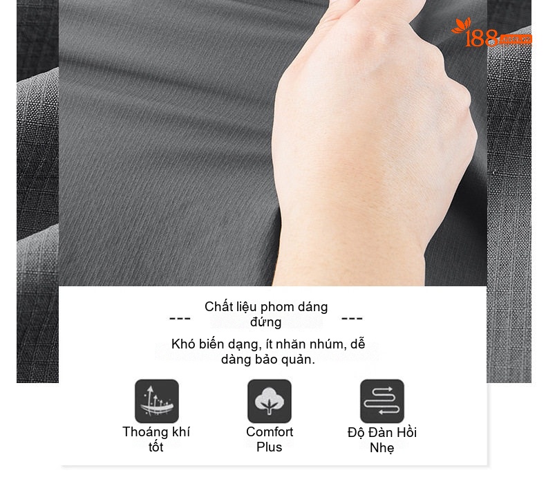 Áo Sơ Mi Dài Tay Nam Ice Silk Phong Cách Công Sở Túi Hộp Màu Be, Xám, Đen chi tiết 8