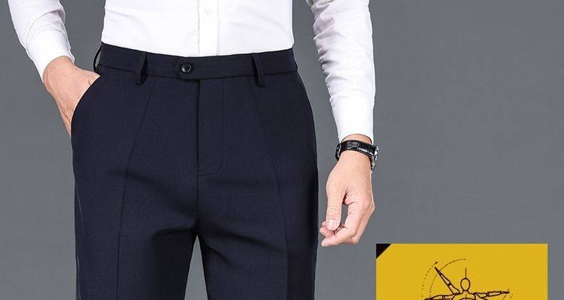 Quần Tây Nam Ống Đứng Dáng Suông Lịch Lãm Dày Dặn Màu Đen, Xám chi tiết 3