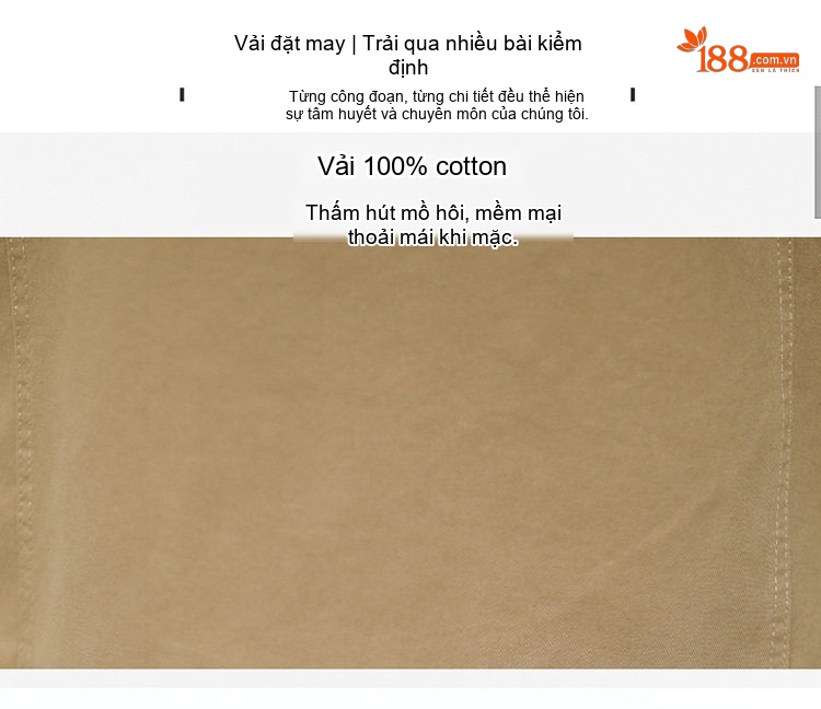 Áo Khoác Gió Nam Cotton Dáng Suông Trung Dài Có Mũ Màu Be, Đen, Nâu, Xanh chi tiết 4