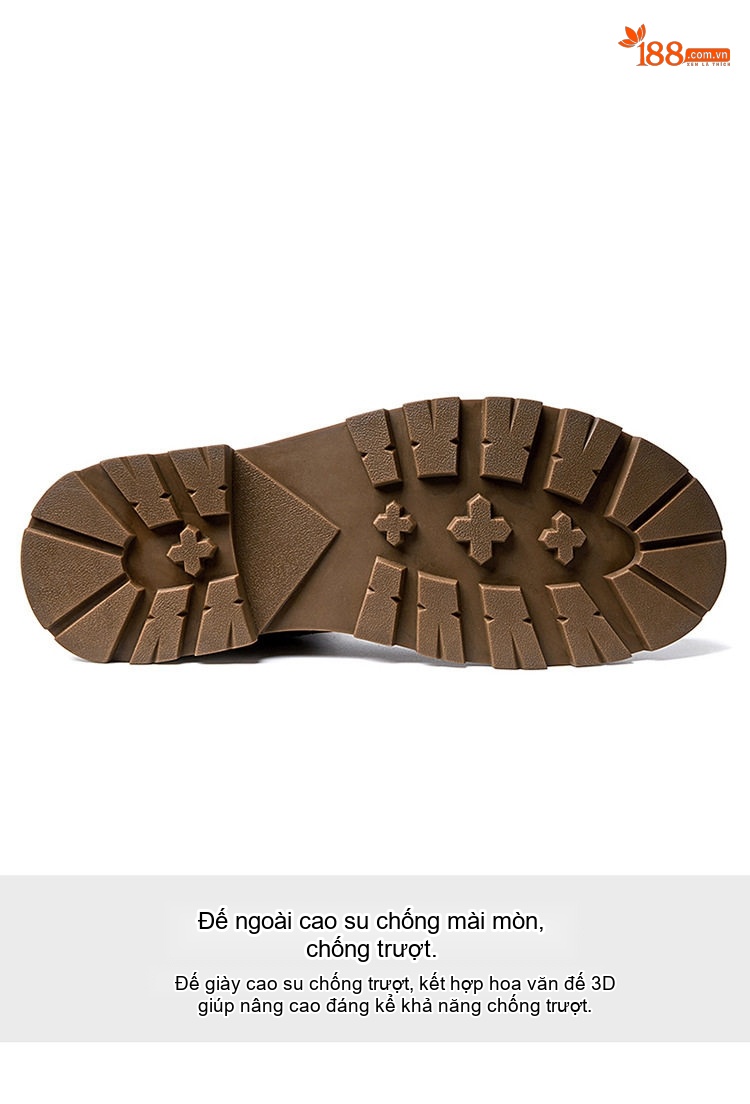 Boot Chelsea Nam Da Bò Khóa Kéo Chiều Cao Đế Khoảng 4cm Màu Nâu, Đen chi tiết 11