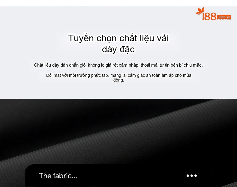 Áo Khoác Phao Nam Dày Dặn 3 Trong 1 Có Mũ Trùm Đầu Chống Gió Giữ Ấm Màu Đen chi tiết 11
