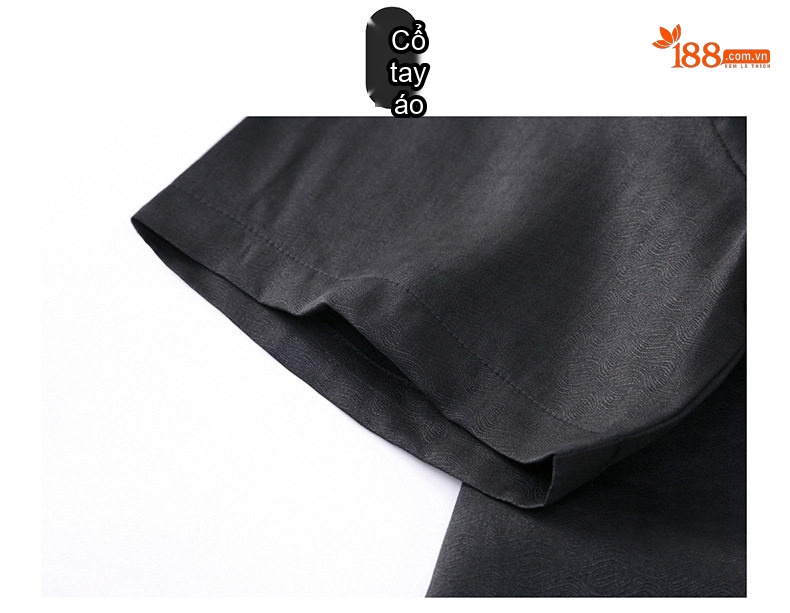 Áo Sơ Mi Tay Ngắn Nam Lụa Tơ Tằm Hương Vân Sa Cổ Điển Khuy Cài Phong Cách Trung Quốc Màu Đen chi tiết 14