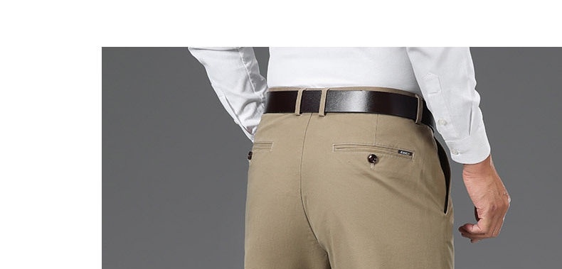 Quần Dài Nam Cotton Ống Suông Rộng Thoải Mái Màu Đen, Xám, Xanh Navy, Nâu chi tiết 21