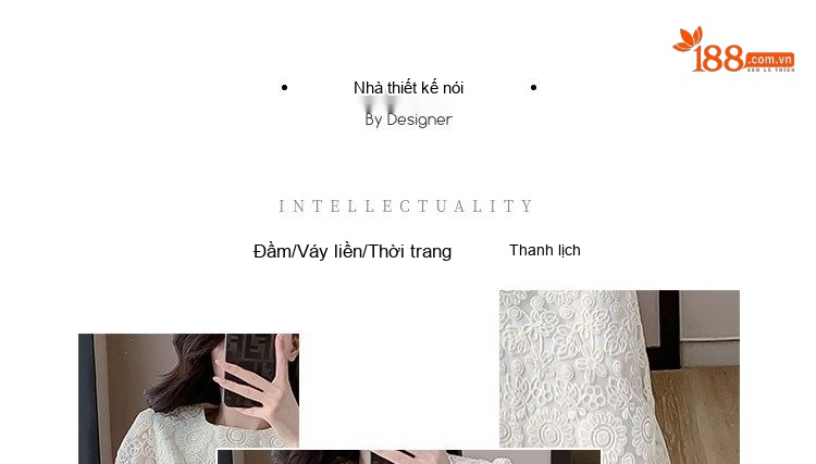 Set Áo và Chân Váy Ren Tiểu Thư Tay Ngắn Phong Cách Hàn Quốc Màu Trắng chi tiết 1