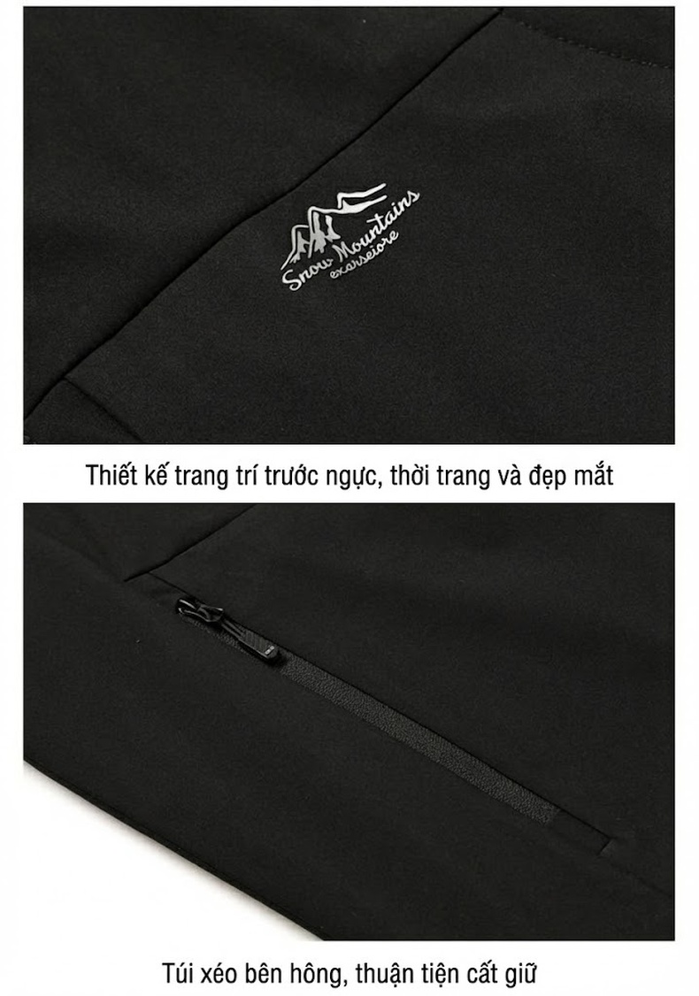 Áo Gile Bông Nam Thu Đông Giữ Ấm Phong Cách Thể Thao Màu Xanh Navy, Xanh Rêu, Đen chi tiết 18