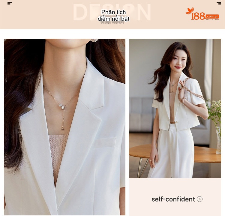 Áo Blazer Nữ Tay Ngắn Dáng Croptop Phong Cách Công Sở Màu Be, Đen, Trắng chi tiết 5