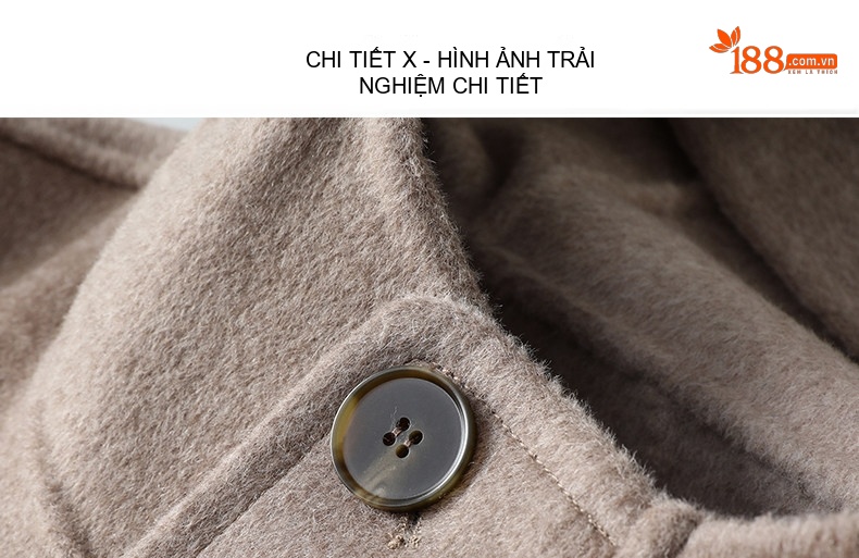 Áo Khoác Dạ Nam Dáng Dài Vừa Có Mũ Hai Mặt 100% Lông Cừu Màu Be, Đen chi tiết 16