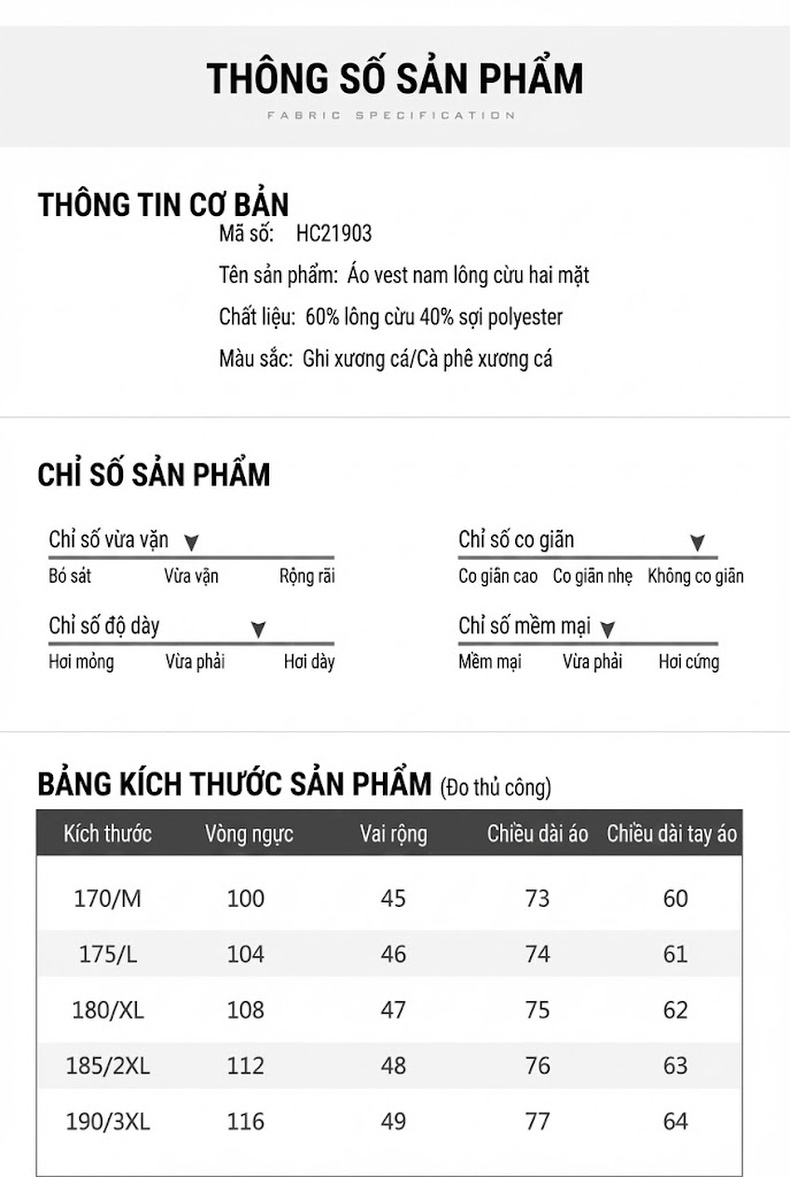 Áo Khoác Dạ Nam Họa Tiết Chevron Lông Cừu Hai Mặt Dáng Ngắn Màu Xám chi tiết 11