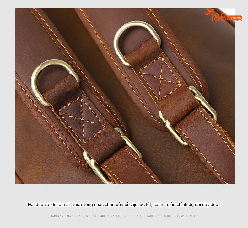 Balo Da Thật Du Lịch Đa Năng Phong Cách Outdoor Sức Chứa Lớn chi tiết 16