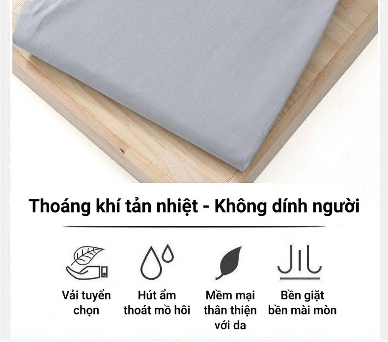 Quần Dài Nam Cotton Dáng Suông Rộng Thoải Mái Màu Đen, Xám, Kem, Xanh Navy chi tiết 5