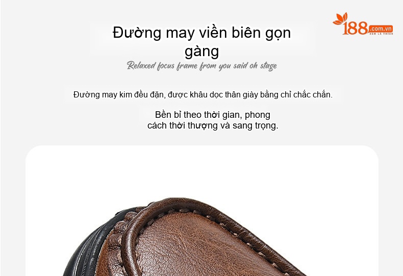 Giày Lười Nam Da Thật Size Lớn Thoáng Khí Chiều Cao Đế Khoảng 3cm Màu Đen, Nâu chi tiết 11