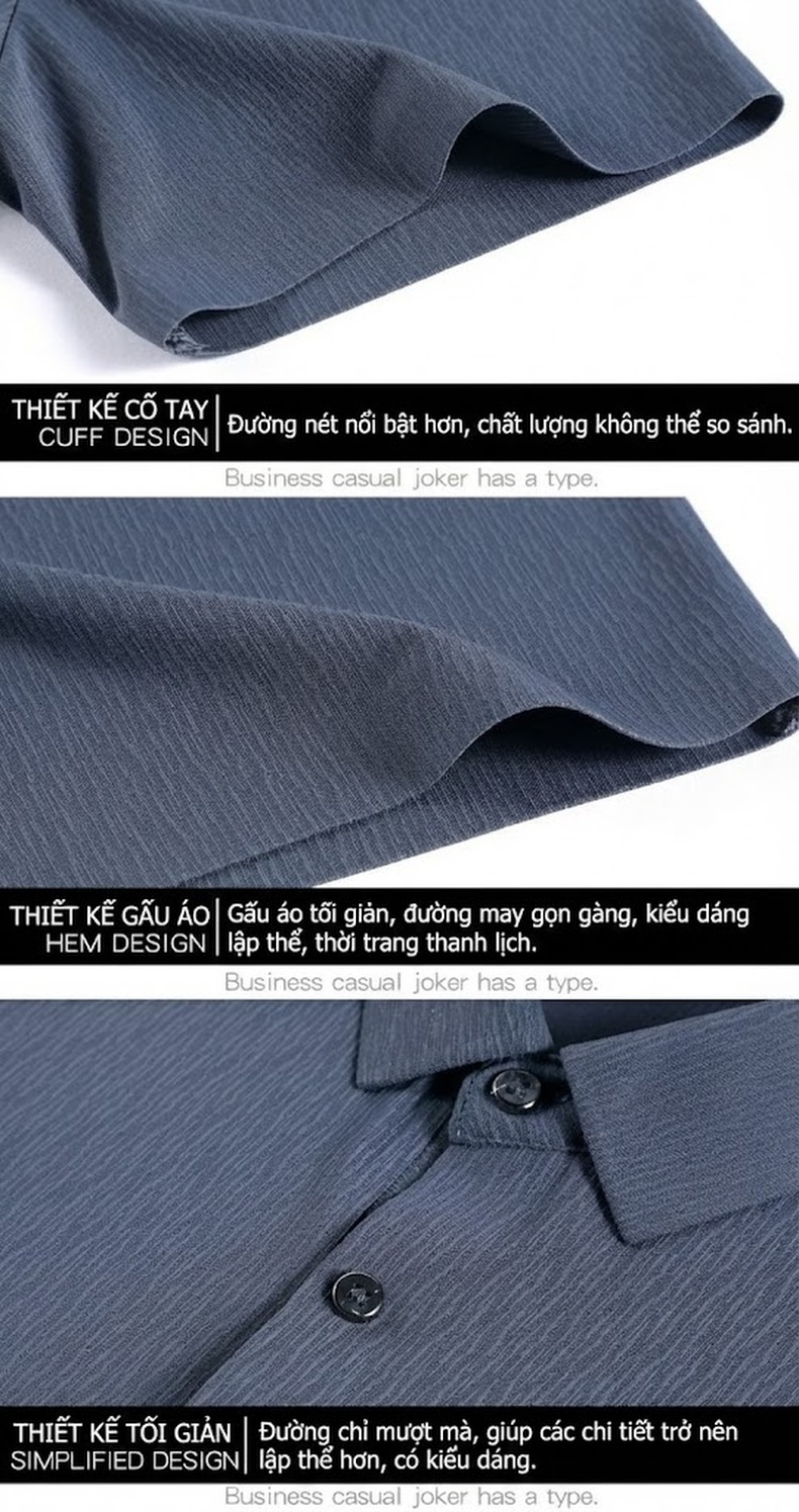 Áo Polo Nam Lụa Tằm Tơ Mùa Hè Form Rộng Chống Nhăn Màu Nâu, Xám, Đen, Xanh... chi tiết 37