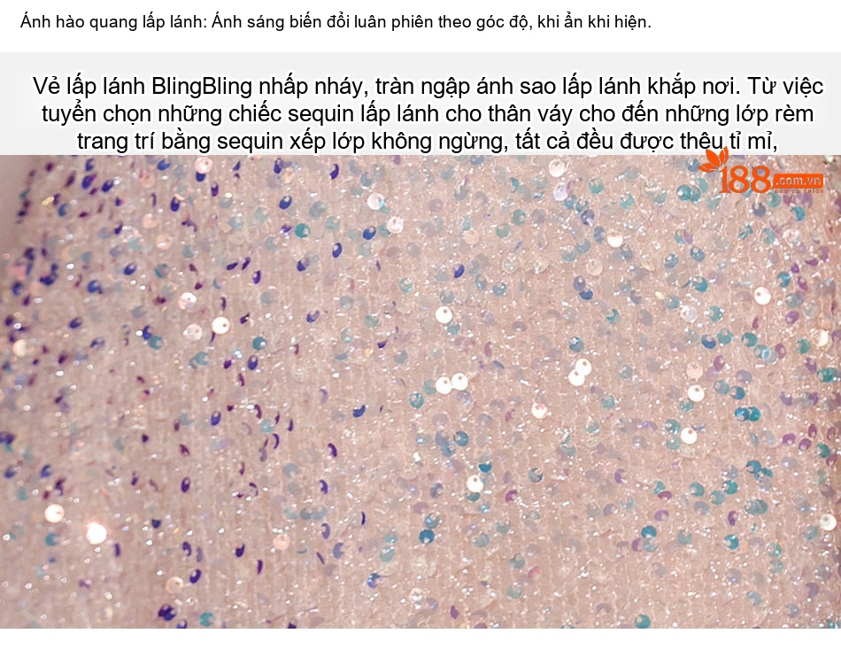 Váy Dạ Hội Nữ Tay Bồng Công Chúa Màu Hồng chi tiết 14