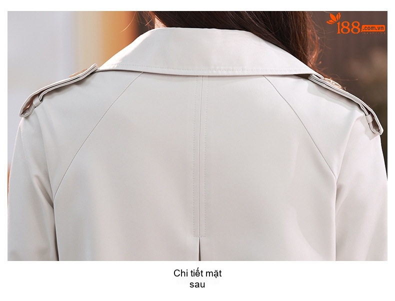 Áo Khoác Măng Tô Nữ Dáng Dài Vừa Phong Cách Hàn Quốc Màu Đen, Be chi tiết 31