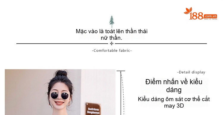 Váy liền thân Nữ Dệt Kim Màu Trắng, Đen chi tiết 10