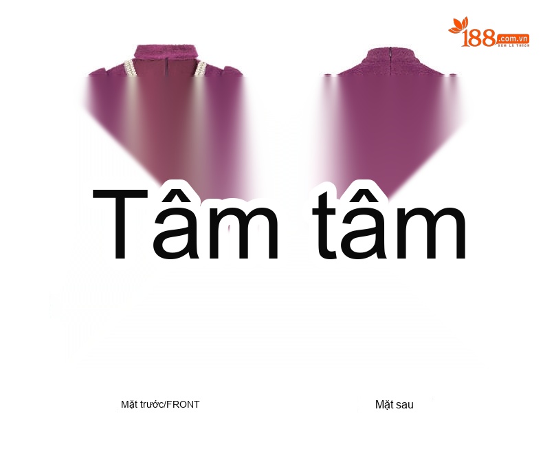 Đầm Nhung Nữ Ôm Body Dáng Ngắn Cổ Tròn Viền Ngọc Trai Tay Dài Màu Tím chi tiết 5