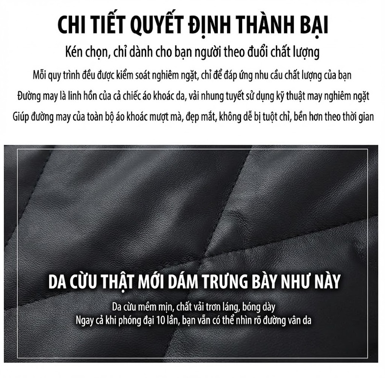 Áo Khoác Phao Nữ Dáng Dài Da Cừu Lông Cáo Mũ Trùm Đầu Màu Đen chi tiết 3
